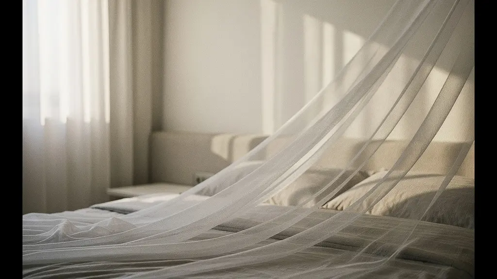 Portrait artistique en plan moyen d'une silhouette féminine suggérée à travers un voilage translucide, évoquant l'effet seconde peau de la lingerie invisible