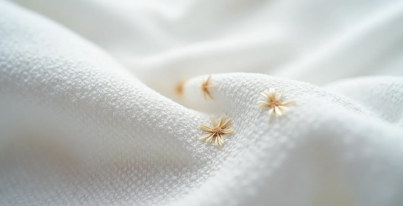 Démonstration visuelle de la perte d'élasticité d'un tissu polyester après plusieurs lavages