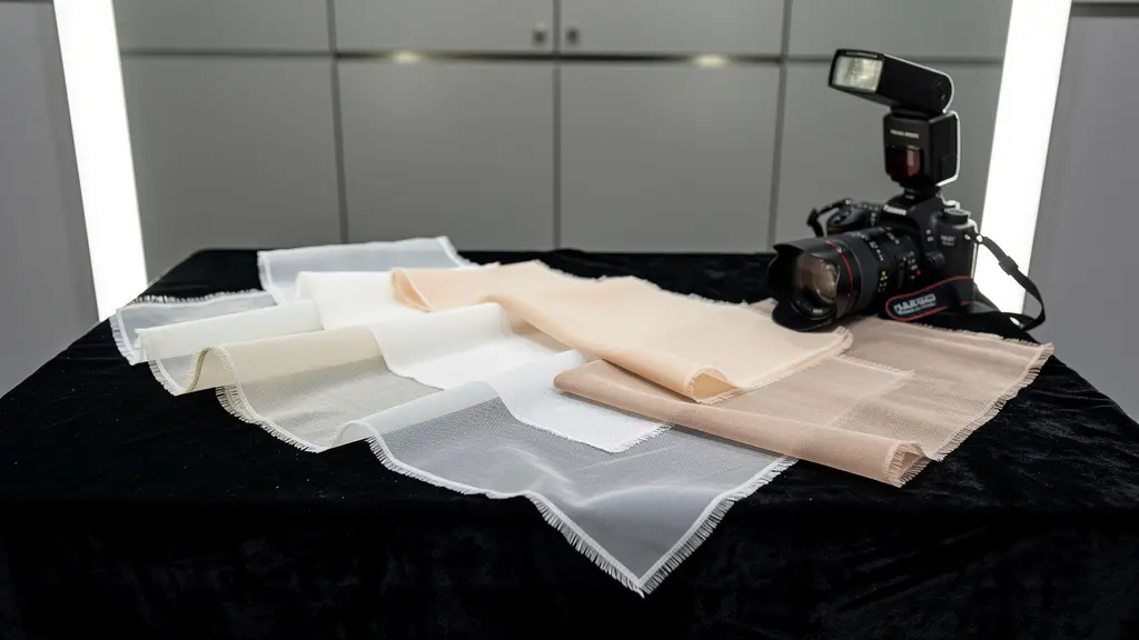 Démonstration de la technique du test flash pour vérifier l'invisibilité de la lingerie sous une robe